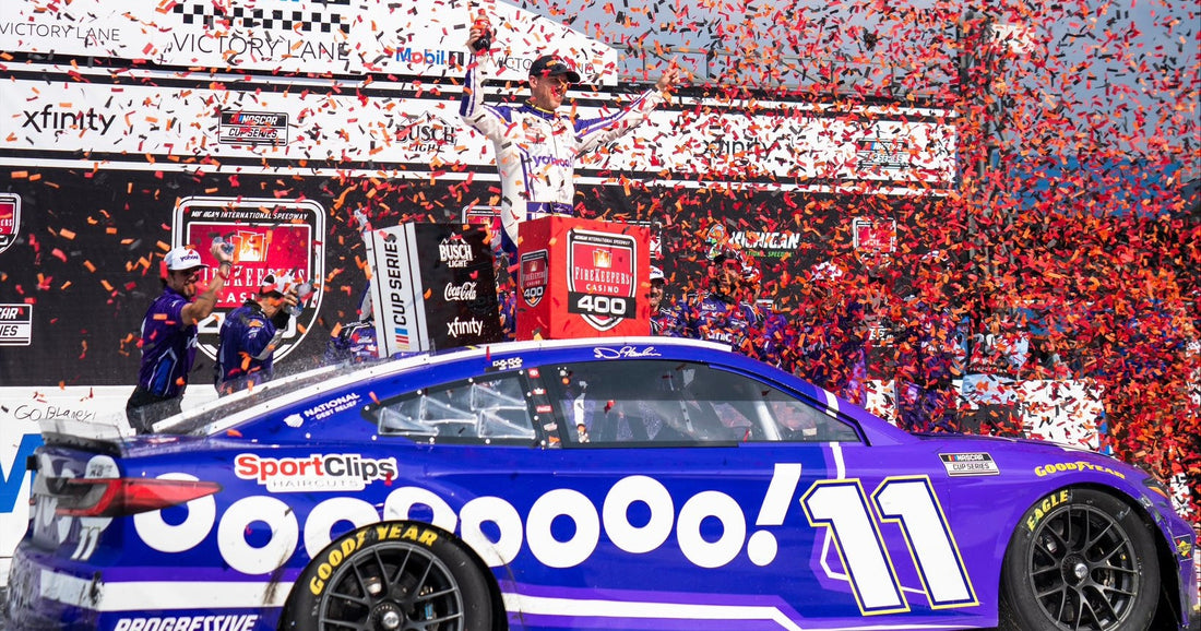 Hamlin vence no limite da gasolina